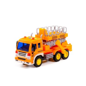 Ciężarówka podnośnik, pomarańczowy, długość 32 cm (1)