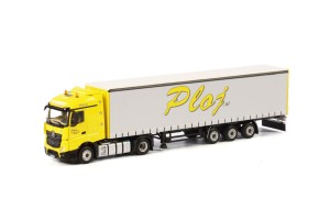 Mercedes Ploj z naczepą kurtynową, WSI Models, skala 1/50